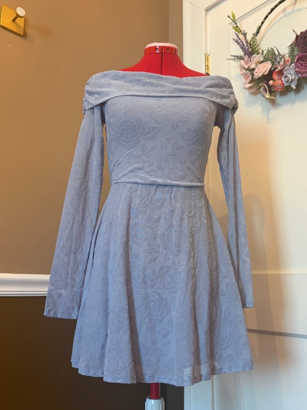 Wild Fable Cold Shoulder Icy Blue Dress